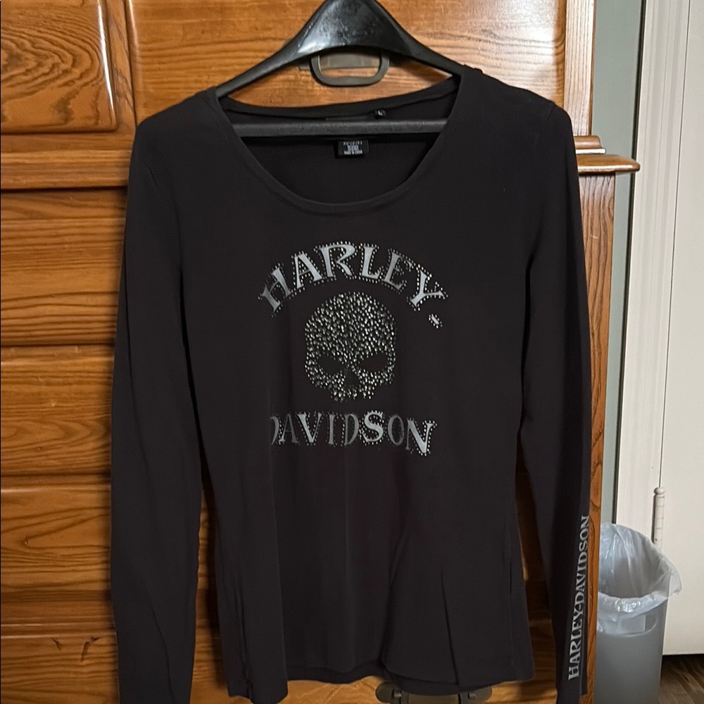 Harley-Davidson Black Long Sleeve Fitted Tee